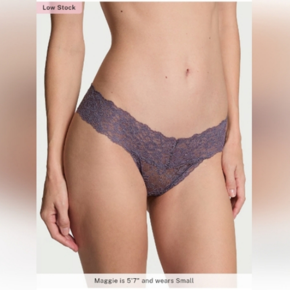 VS The Lacie Sequin Posey Lace Thong Panty Tornado NWT NIP